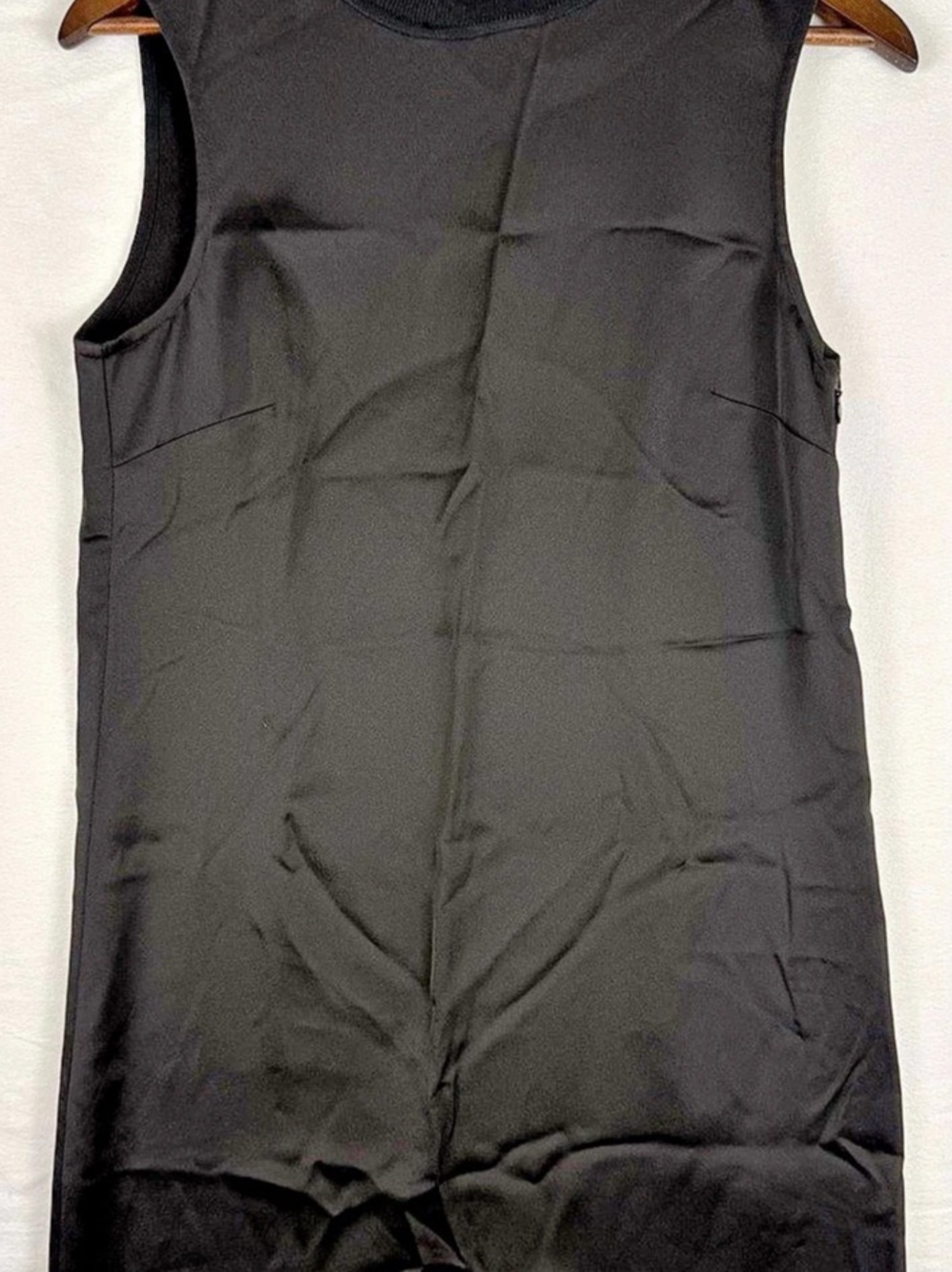 Club Monaco Jourdan Sleeveless Turtleneck Satin Mini Dress Black Midi Dress Size